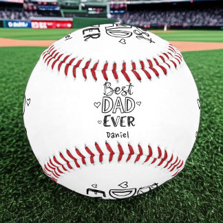 Best Dad Ever | Doodle Personalised Father's Day Baseball
