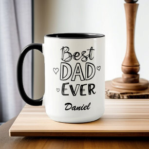 Best Dad Ever   Doodle Personalised Father's Day Mug