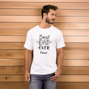 Best Dad Ever   Doodle Script Father's Day Gift T-Shirt