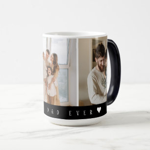 Best Dad Ever Elegant Black With 3 Photo Father's  Magic Mug