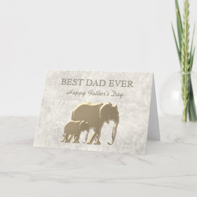 Best Dad Ever , Elegant Father's Day Holiday Card (Front)