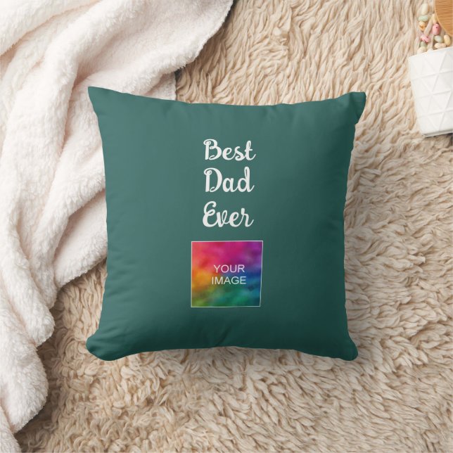 Best Dad Ever Elegant Handwritten Script Template Cushion (Blanket)