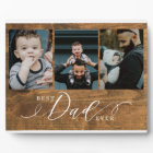 Best Dad Ever Family Photo Keepsake Gift Woodgrain