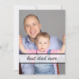 Best Dad Ever Family Photo Quote Design Holiday Card