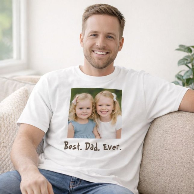 Best Dad Ever Family Photo T-Shirt (Creator Uploaded)