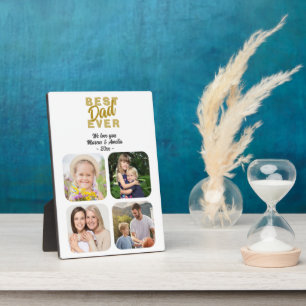 Best Dad Ever Father 4 Family Photo Plaque