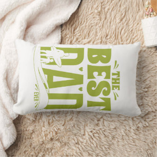 Best Dad Ever – Father & Child Surfing Silhouette Lumbar Cushion