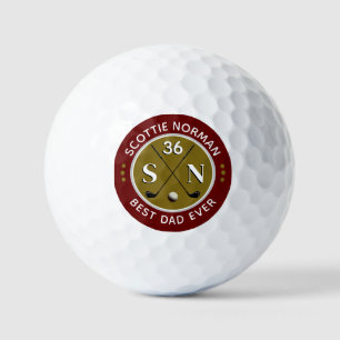 BEST DAD EVER Father Golfer Name Golf Balls
