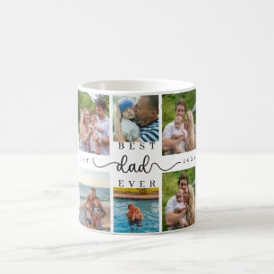 Best Dad Ever   Father’s Day 8 Photo Collage Coffee Mug