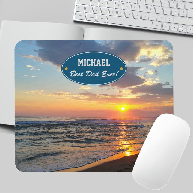 Best Dad Ever Father`s Day Custom Photo Mousepad (Creator Uploaded)