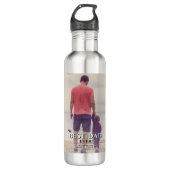 Best Dad Ever Father`s Day Family Photo 710 Ml Water Bottle (Front)