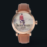 Best Dad Ever Father`s Day Family Photo Watch<br><div class="desc">The Best Dad Ever Typography Father`s Day Family Photo Watch. The design has a full photo. Modern typography in black colour overlays the photo. Personalise with your names and add your photo. Great gift for a dad or a grandpa for Father`s Day,  birthday or Christmas.</div>