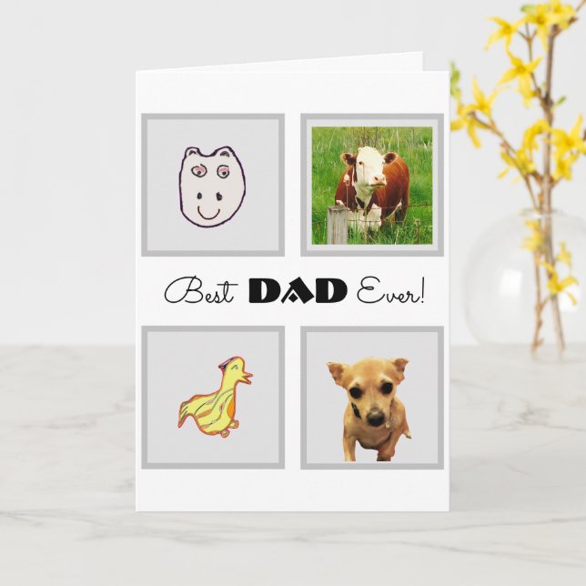 Best Dad Ever! Father’s Day Greeting Card (Yellow Flower)
