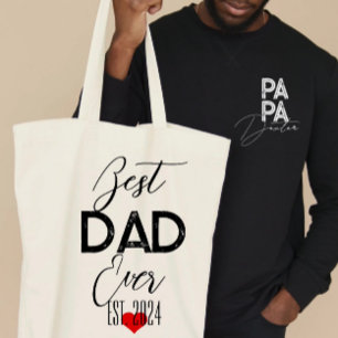 Best Dad Ever Father’s Day trendy gift individual Tote Bag