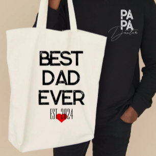 Best Dad Ever Father’s Day trendy gift individual Tote Bag