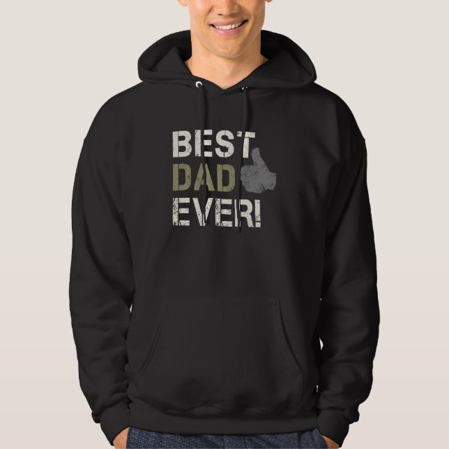Best Dad Ever Father vintage thumb up Hoodie (Front)