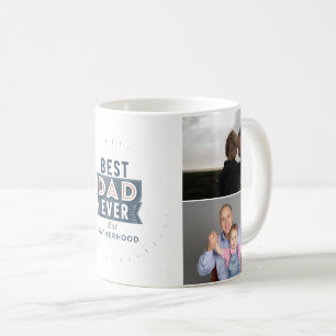 Best Dad Ever Fatherhood Photo Collage Design Coffee Mug