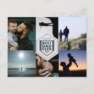 Best Dad Ever Fatherhood Typography Design Postcard