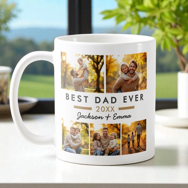 Best Dad Ever Father's Day 5 Photo Collage  Coffee Mug (Creator Uploaded)