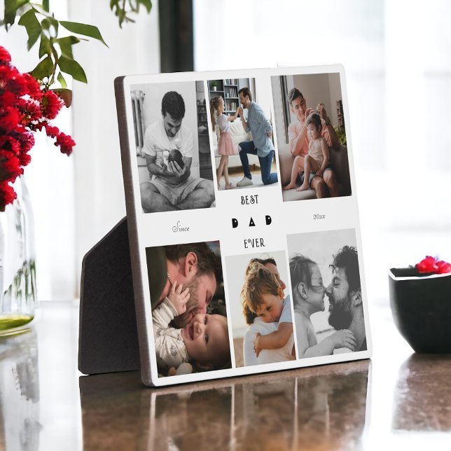 Best Dad Ever Father's Day 6 Photo Collage Plaque (Creator Uploaded)