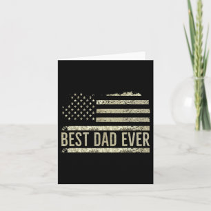 Best Dad Ever Father's Day Birthday 4th Of July Us Card