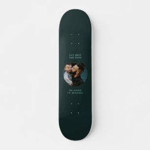Best Dad Ever Father's day   Cool Green Skateboard