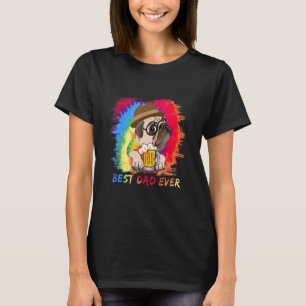 Best Dad Ever Father's Day Cute Bull Dog With Gal T-Shirt