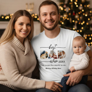 Best dad ever Father's Day Dad Cut out 3 Photos T-Shirt