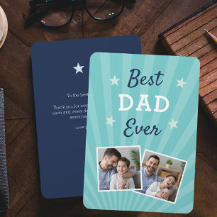 Best Dad Ever Father's Day Flat Photo Card