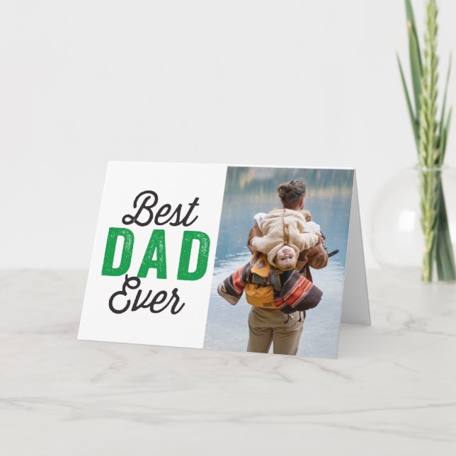 Best Dad Ever Fathers day gift card for dad photo (Front)