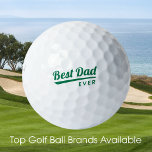 Best Dad Ever Father's Day Gift Green Golf Balls<br><div class="desc">A stylish golf ball set featuring the phrase "Best Dad Ever" in vintage,  retro style typography. A perfect Father's Day,  birthday,  or holiday gift for the golf-loving dad! Different sized packs are available from the top brands,  including Titleist,  Wilson,  Callaway,  Bridgestone and more. Colours: green and white.</div>