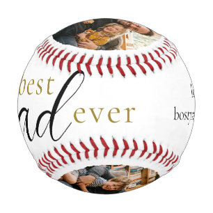Best Dad Ever Fathers Day Gift Photo Baseball