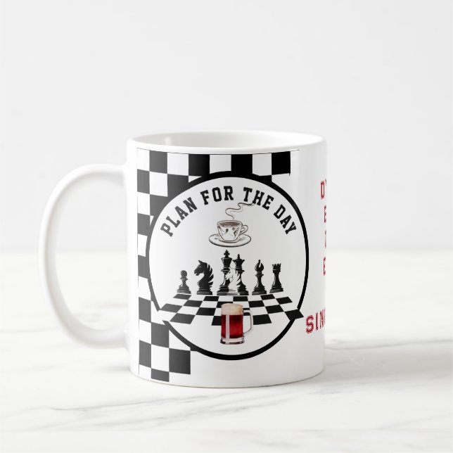 Best Dad Ever Father's Day Grandpa Chess Game Gift Coffee Mug (Left)