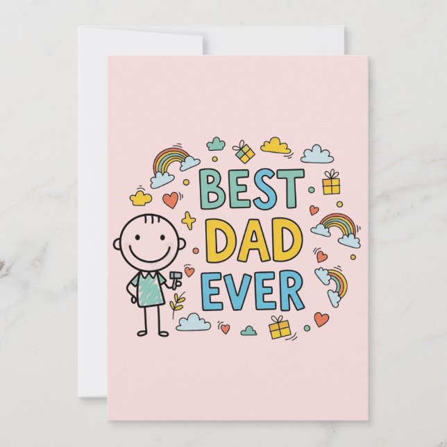 Best Dad Ever Father's Day Invitation (Front)