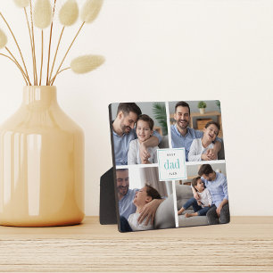Best Dad Ever Father's Day Kids Photo Collage Plaque