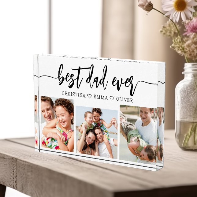 Best Dad Ever - Father's Day Photo Collage Block (Creator Uploaded)