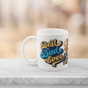 Best Dad Ever   Fathers Day Photo Collage Magic Mug