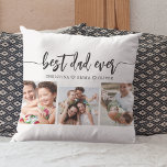 Best Dad Ever - Father's Day Photo Collage Cushion<br><div class="desc">Celebrate Father's Day with the Best Dad Ever Photo Collage Throw Pillow. This personalised keepsake features a beautifully arranged collage of cherished photos, capturing special moments with your dad. Crafted from high-quality materials, it adds a stylish and sentimental touch to any space, perfect for displaying on a bed or couch....</div>
