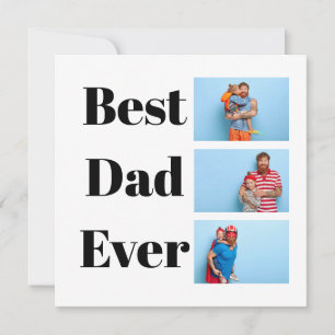 Best Dad Ever Father's Day Photo Collage Holiday Card