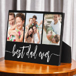 Best Dad Ever - Father's Day Photo Collage Plaque<br><div class="desc">Celebrate your dad with the "Best Dad Ever" Father's Day Photo Collage Plaque, a heartfelt tribute to the man who means the world to you. This beautifully crafted plaque features a high-quality, customisable photo collage, allowing you to showcase cherished memories and special moments. The collage is elegantly arranged around the...</div>