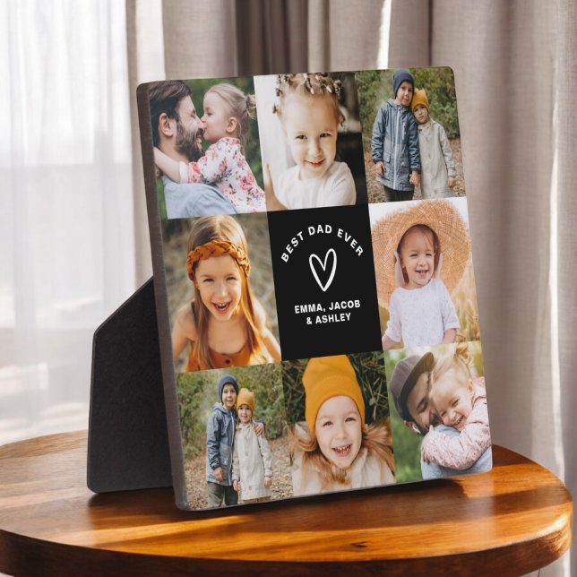 Best Dad Ever Father's Day Photo Collage  Plaque (Creator Uploaded)