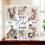 Best Dad Ever - Father's Day Photo Collage Plaque<br><div class="desc">Celebrate your dad with the "Best Dad Ever" Father's Day Photo Collage Plaque, a heartfelt tribute to the man who means the world to you. This beautifully crafted plaque features a high-quality, customisable photo collage, allowing you to showcase cherished memories and special moments. The collage is elegantly arranged around the...</div>