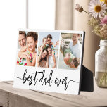 Best Dad Ever - Father's Day Photo Collage Plaque<br><div class="desc">Celebrate your dad with the "Best Dad Ever" Father's Day Photo Collage Plaque, a heartfelt tribute to the man who means the world to you. This beautifully crafted plaque features a high-quality, customisable photo collage, allowing you to showcase cherished memories and special moments. The collage is elegantly arranged around the...</div>