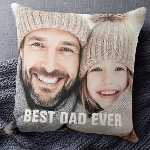 Best dad ever father's day photo cushion