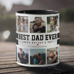 Best Dad Ever Father's Day Photo Mug<br><div class="desc">Uncover the ultimate Father's Day gift; a masculine, sporty mug that's more than just a beverage holder! Packed with character, this customisable item lets you insert 14 of your desired family photos, add your personalised greetings, and even your children's names. Decorated with a heartwarming 'Best Dad Ever' quote, stripes, and...</div>