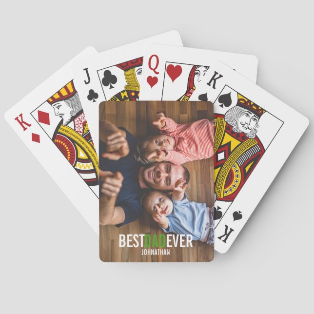 Best Dad Ever Father's Day Playing Cards (Back)