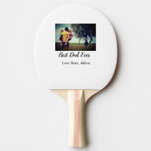 Best dad ever father's day son daughter papa dad p ping pong paddle