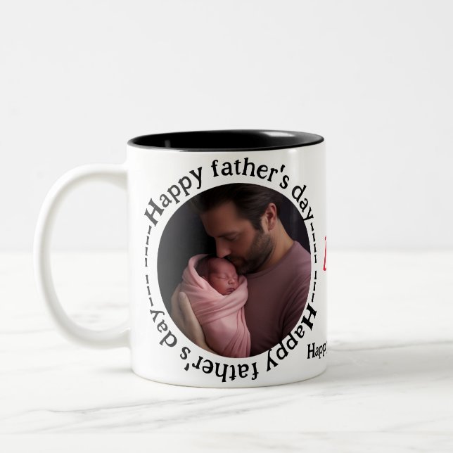 Best dad ever father's day  Two-Tone coffee mug (Left)