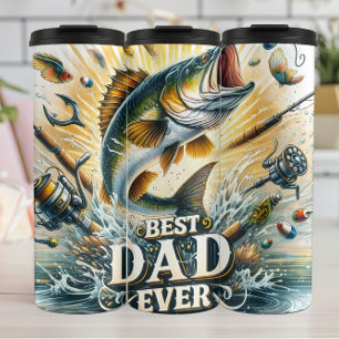 Best Dad Ever: Fishing Action Splash Thermal Tumbler