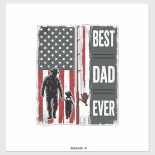 Best Dad Ever Fishing Flag Vintage Vector Design_1